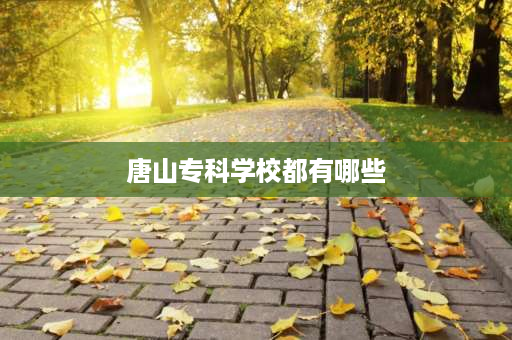 唐山专科学校都有哪些 河北省唐山市初中毕业生报大专的学校有哪些？