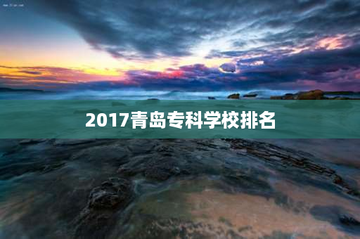 2017青岛专科学校排名 山东省内专科院校排名名单？
