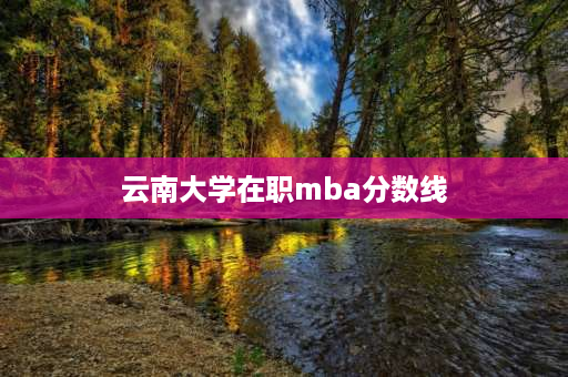 云南大学在职mba分数线 mba调剂到b区,哪个学校性价比好？