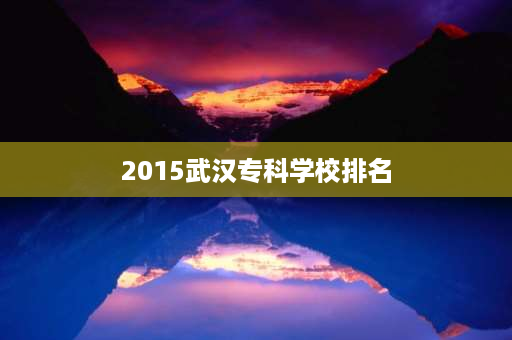 2015武汉专科学校排名 湖北机械专业大专排名？